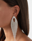 Zilveren elegante bling bling oorbellen