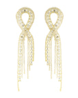 Gouden infinity bling bling oorbellen