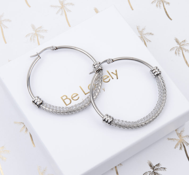 Be-Lovely | Prachtige Zilveren Stainless Steel Oorringen - Hypoallergeen en Nikkelvrij