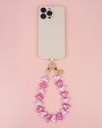 Roze en paarse harten telefoonkoord