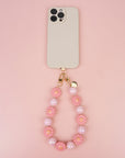 Roze smiley telefoonkoord