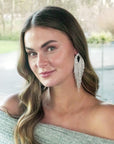 Zilveren elegante bling bling oorbellen