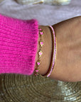 Armband mit rosa Bling-Bling-Steinen