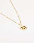 Stainless steel ketting met smiley