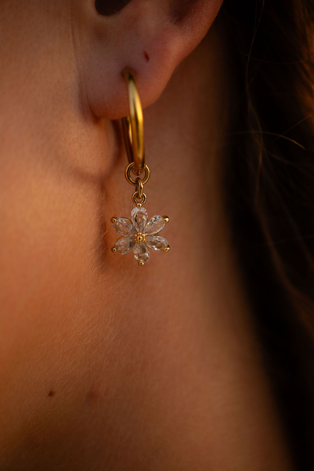 Bling Bling Blumen Ohrringe mittlerer Größe - handgefertigt