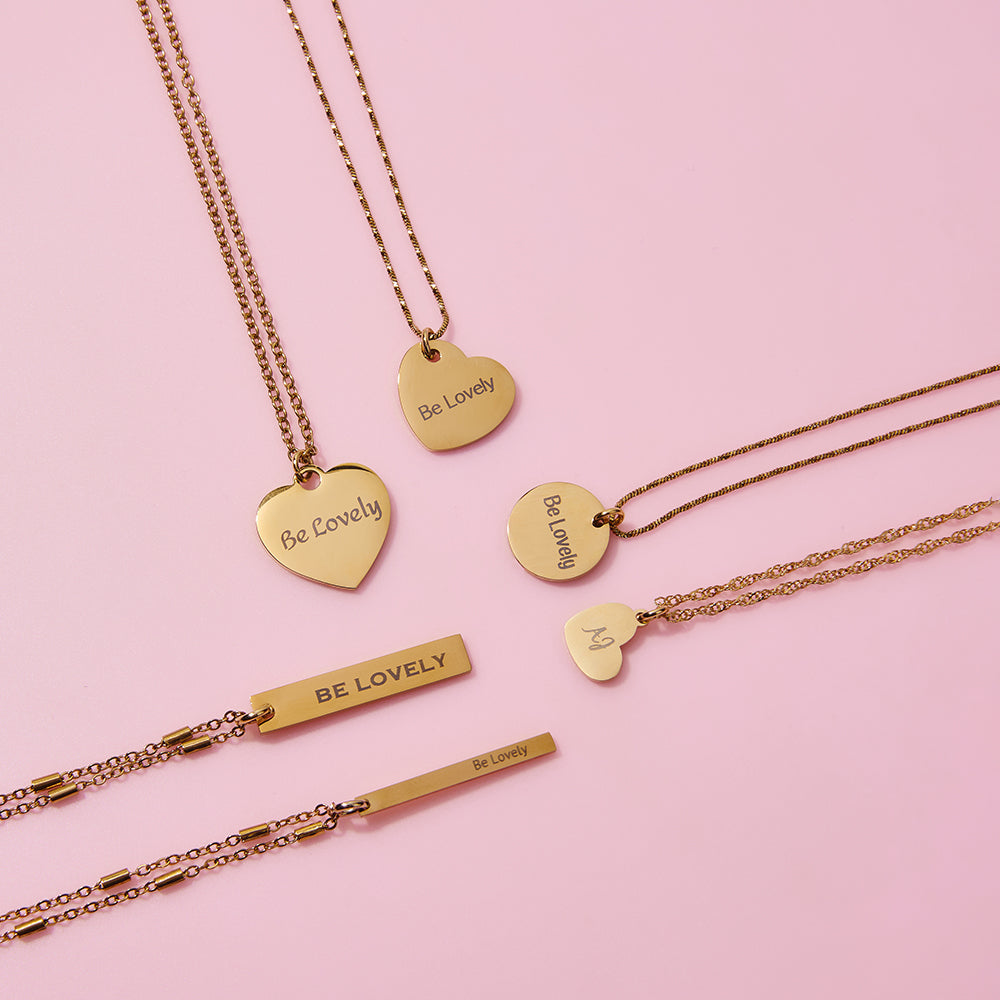 Dubbelzijdige gravering - Ronde bedel - GOUD