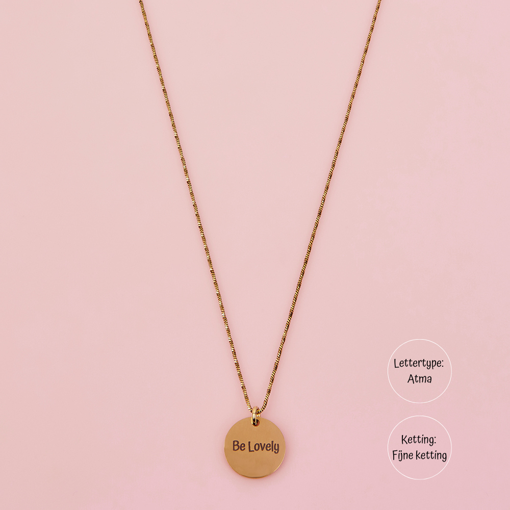 Dubbelzijdige gravering - Ronde bedel - GOUD