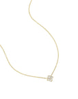Subtiele ketting met bling bling klavertje vier