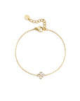Armband met strass klavertje vier