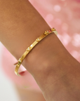 Bangle met hartjes en steentjes