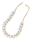Gouden statement ketting met kristal steentjes