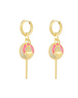 Oorringen met roze lolly en hartje