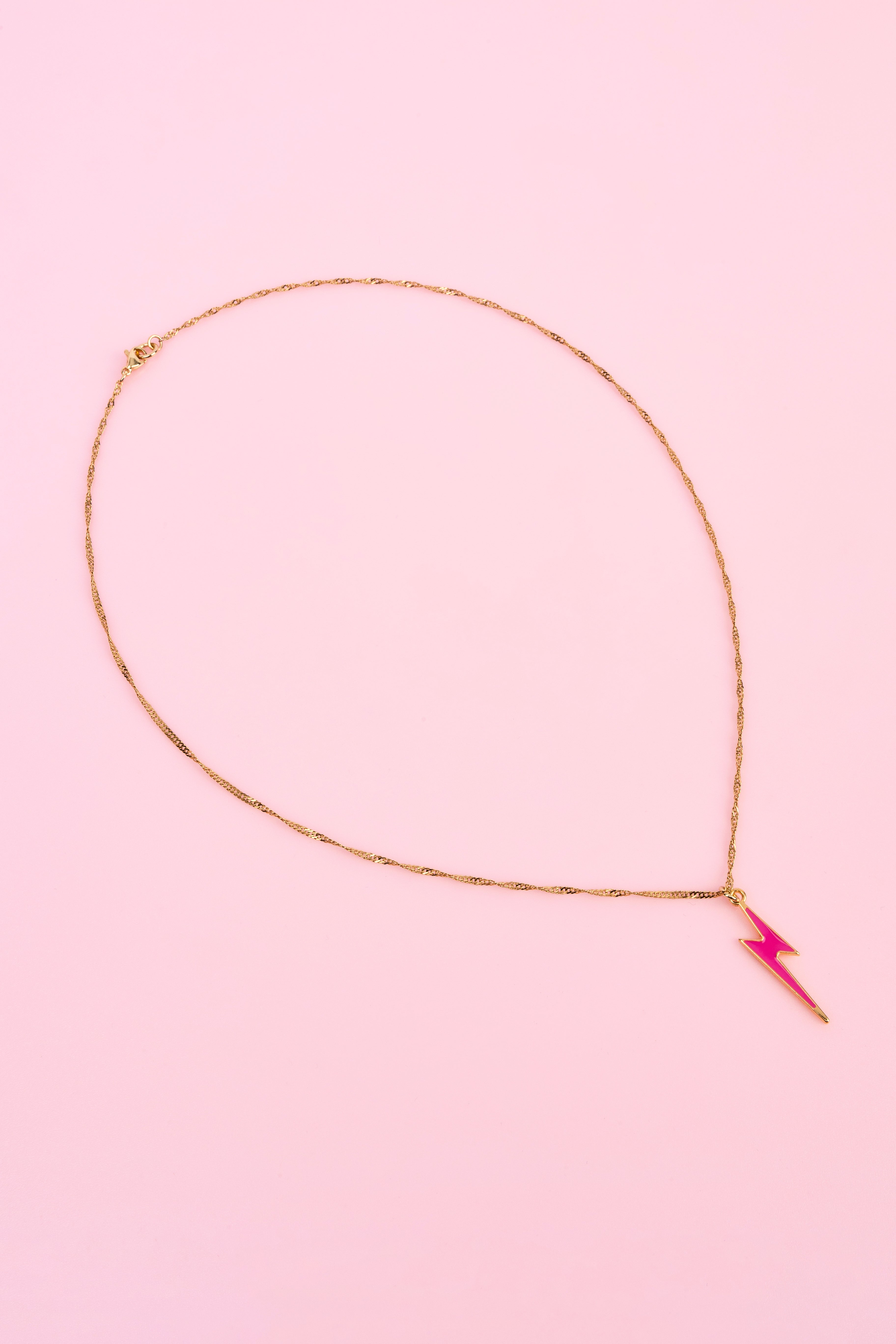 Ketting met roze bliksem