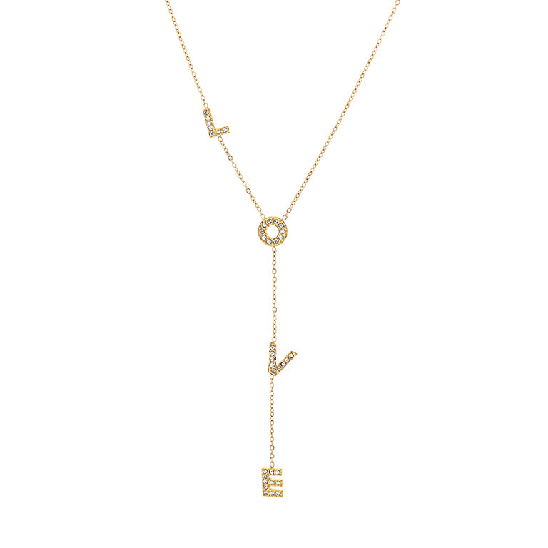 Y-ketting LOVE bling bling