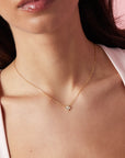 Subtiele ketting met bling bling klavertje vier