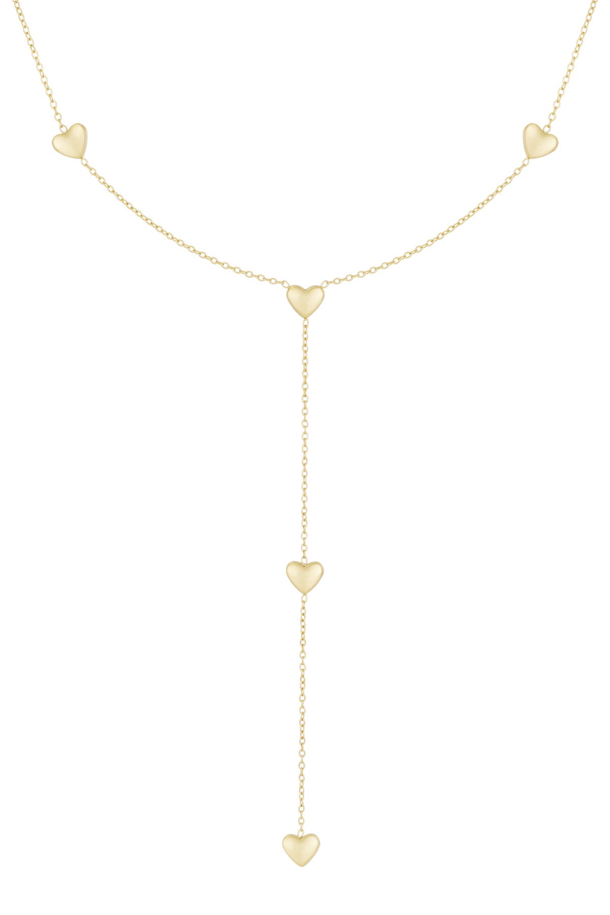 Y-ketting met hartjes