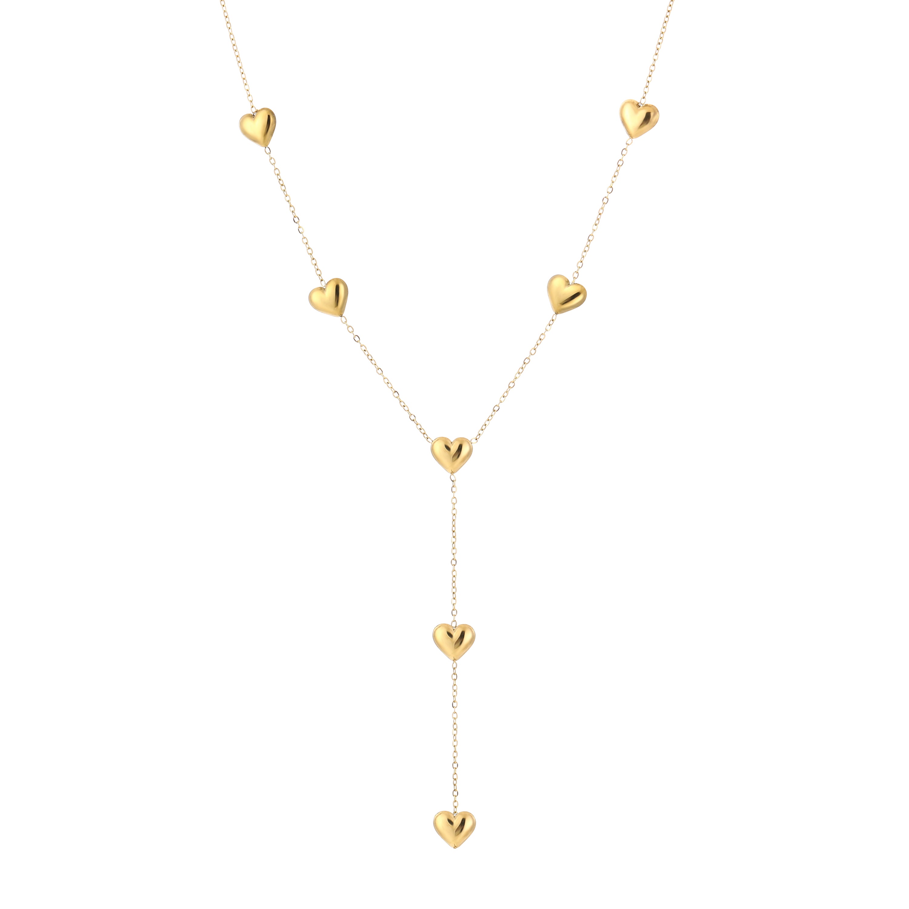 Y-ketting met hartjes